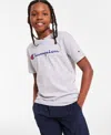 Champion Big Boys Signature Logo T-shirt In Heather Grey