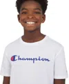 Champion Big Boys Signature Logo T-shirt In White