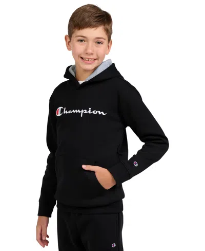 Champion Kids' Big Boys Signature Pullover Hoodie In Black