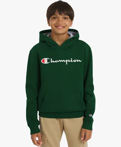Champion Kids' Big Boys Signature Pullover Hoodie In Green