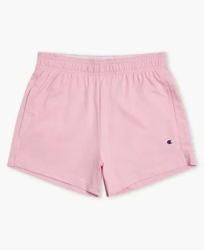 Champion Kids' Big Girls 3" Cotton Practice Comfort Shorts In Light Pink