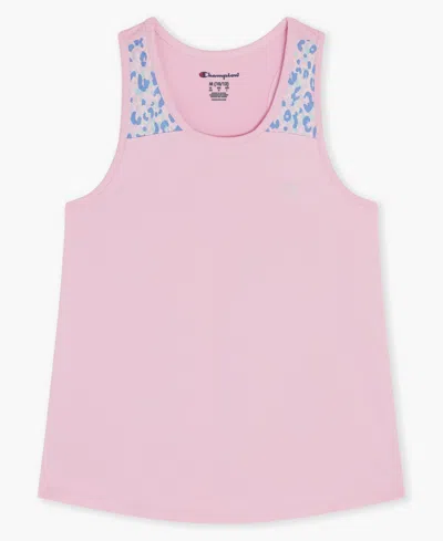Champion Kids' Big Girls Active Tank Comfort T-shirt In Light Pink