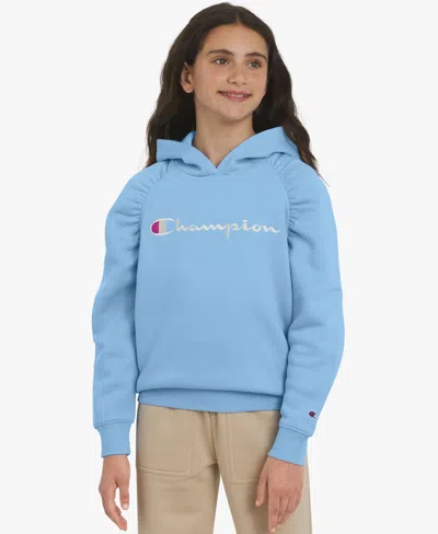 Champion Kids' Big Girls Pullover Hoodie In Blue
