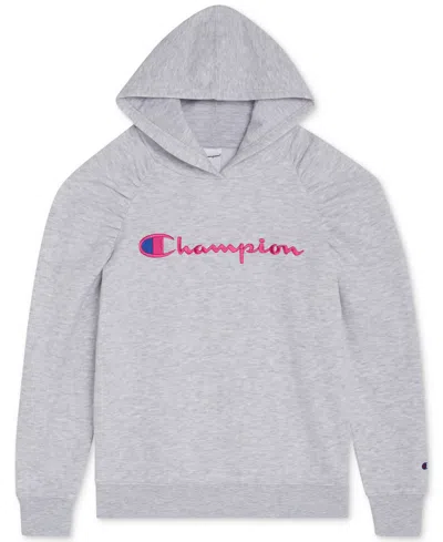 Champion Kids' Big Girls Pullover Hoodie In Gray