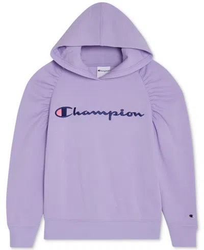 Champion Kids' Big Girls Pullover Hoodie In Purple