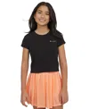Champion Big Girls Ribbed Baby Tee In Black