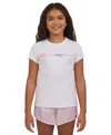 Champion Big Girls Short-sleeve Graphic T-shirt In Bright White