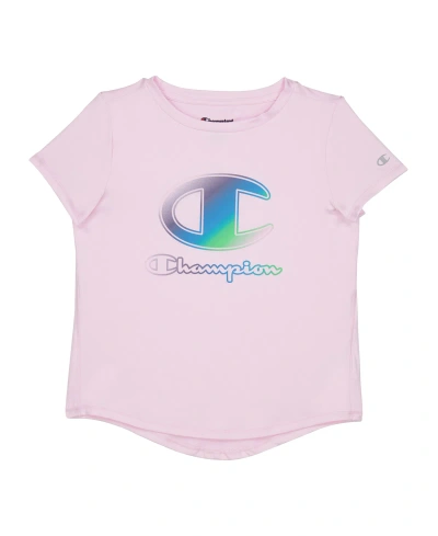 Champion Big Girls Sport Short Sleeve T-shirt In Chantilly Pink