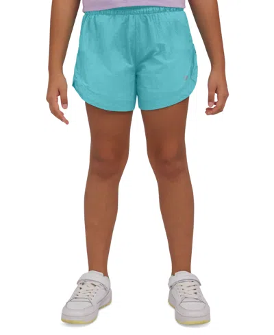 Champion Kids' Big Girls Woven Shorts In Aqua Blue