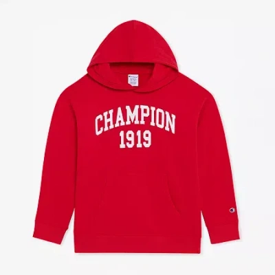 Champion Big Kid Boys Long Sleeve Fleece Active Hoodie In Red