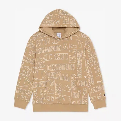 Champion Big Kid Boys Long Sleeve Fleece Active Hoodie In Neutral