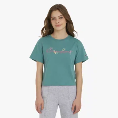 Champion Big Kid Girls Crew Neck Short Sleeve Loose Fit Graphic T-shirt In Multi