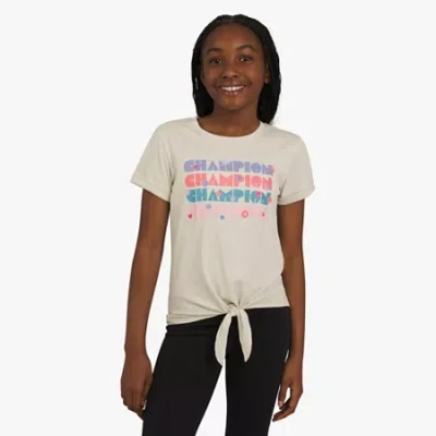 Champion Big Kid Girls Crew Neck Short Sleeve Regular Fit Graphic T-shirt In Animal Print