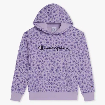 Champion Big Kid Girls Long Sleeve Fleece Active Hoodie In Purple