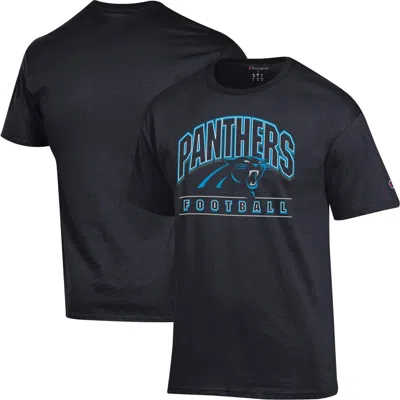 Champion Black Carolina Panthers Football T-shirt