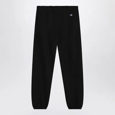 Champion Navy Blue Cotton Jogging Trousers In Black