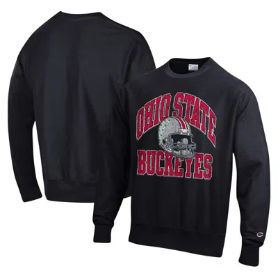 Champion Black Ohio State Buckeyes Vault Late Night Reverse Weave Pullover Sweatshirt