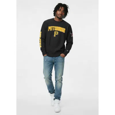 Champion Black Pittsburgh Pirates Reverse Weave Chenille Sweatshirt