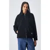 Champion Black Polyester Full-length Jacket In Black