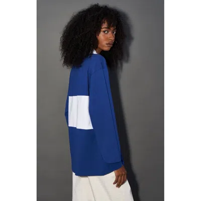 Champion Blue Cotton Polo Shirt In Silver