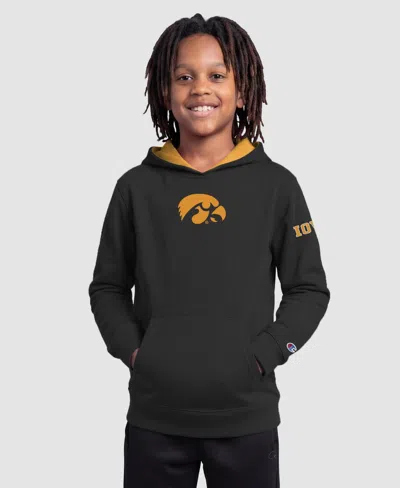 Champion Kids' Boys' 4-20 Long Sleeve Kangaroo Pocket Hoodie In Black