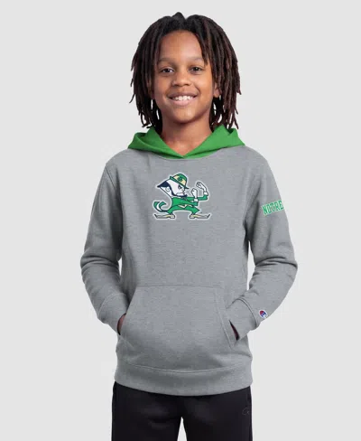 Champion Kids' Boys' 4-20 Miami Heat Kangaroo-pocket Long-sleeve Hoodie In Gray