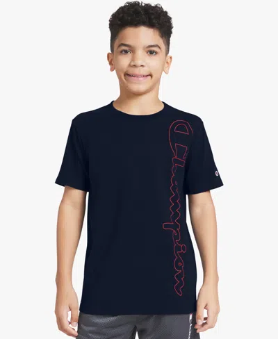 Champion Kids' Boys' 7-16 Short-sleeve Crewneck T-shirt In Blue