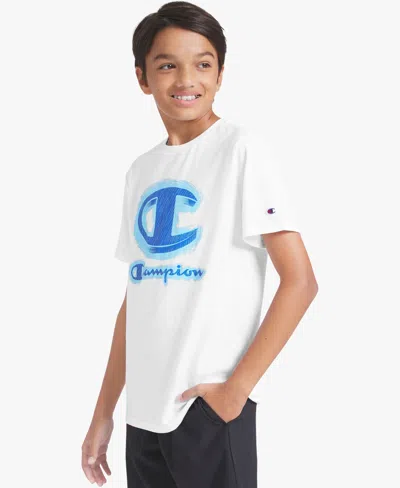 Champion Kids' Boys' 7-16 Short-sleeve Crewneck T-shirt In White