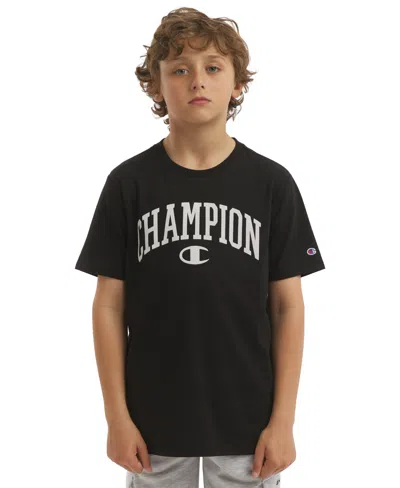 Champion Kids' Boys' 8-16 Graphic Short-sleeve T-shirt In Black