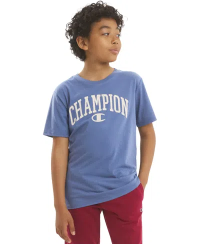 Champion Kids' Boys' 8-16 Graphic Short-sleeve T-shirt In Blue