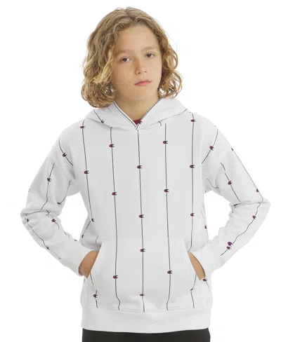 Champion Kids' Boys' 8-20 Allover Print Oversized Hoodie In Bright White