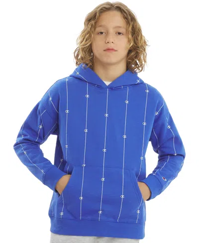 Champion Kids' Boys' 8-20 Allover Print Oversized Hoodie In Dazzling Blue