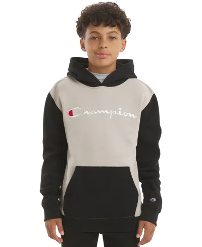 Champion Kids' Boys' 8-20 Color-block Logo Hoodie In Red