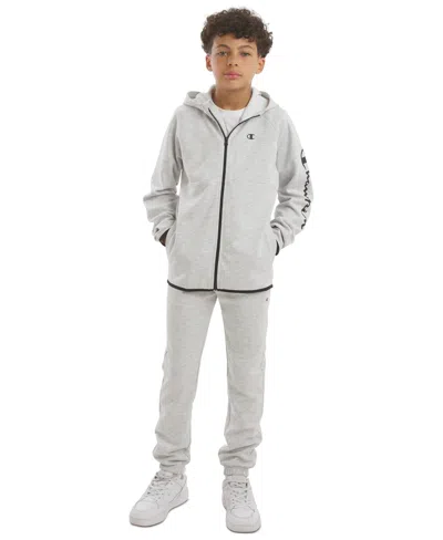 Champion Kids' Boys' 8-20 Full-zip Hoodie And Jogger Pants, 2-piece Set In Heather Gray