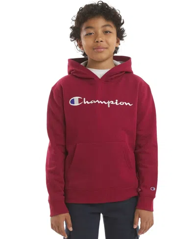 Champion Kids' Boys' 8-20 Signature Logo Pullover Hoodie In Red