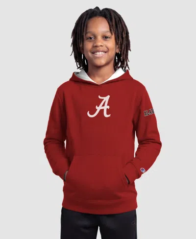 Champion Kids' Boys' And Girls' Alabama Crimson Tide Relaxed-fit Front-pocket Fleece Hoodie In Red