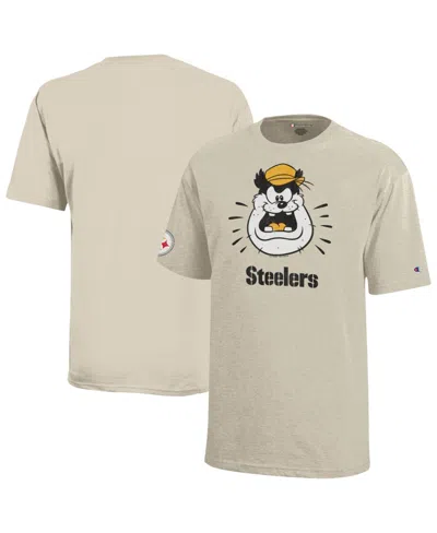 Champion Kids' Boys' And Girls' Pittsburgh Steelers Pete Vintage-style Graphic T-shirt In Brown