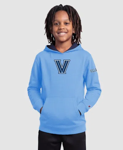 Champion Kids' Boys' And Girls' Villanova Wildcats Relaxed-fit Front Pouch Pocket Fleece Hoodie In Blue