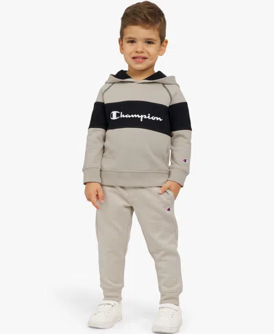 Champion Babies' Boys Toddler 2t-4t Colorblock Hoodie And Pants, 2-piece Set In Multi