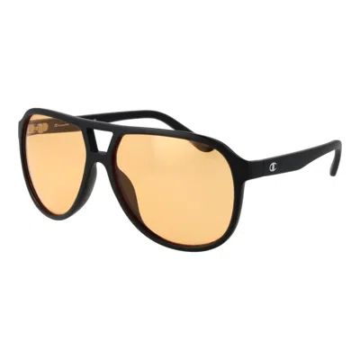 Champion Brown Stainless Steel Sunglasses In Black