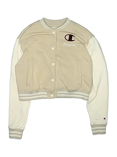 Pre-owned Champion Kids' Cardigan Sweater In Tan