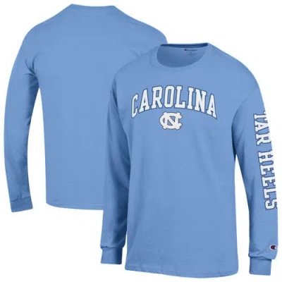 Champion Men's Carolina Blue North Carolina Tar Heels Arch Over Logo 2-hit Long Sleeve T-shirt