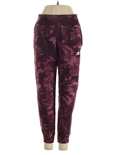 Pre-owned Champion Casual Pants In Burgundy
