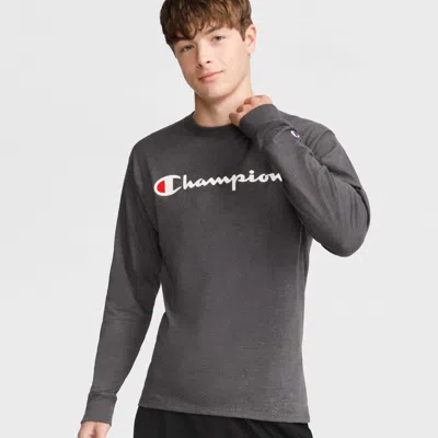 Champion Classic Graphic Long-sleeve T-shirt, Script Logo In Black