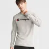 Champion Classic Graphic Long-sleeve T-shirt, Script Logo In Gray