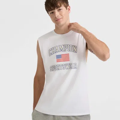 Champion Classic Graphic Muscle Tank, Usa Sportswear In White