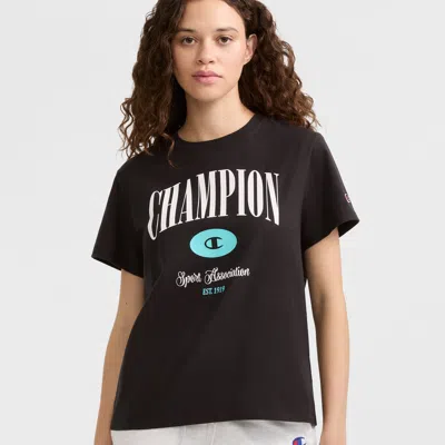 Champion Classic Graphic T-shirt, Arch Block In Black