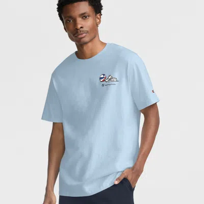 Champion Classic Graphic T-shirt, Cooked In The Usa In Blue