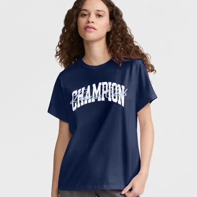 Champion Classic Graphic T-shirt, Leisure Club In Blue