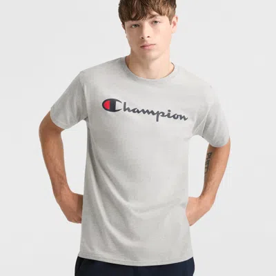 Champion Classic Graphic T-shirt, Script Logo - Big & Tall In Gray